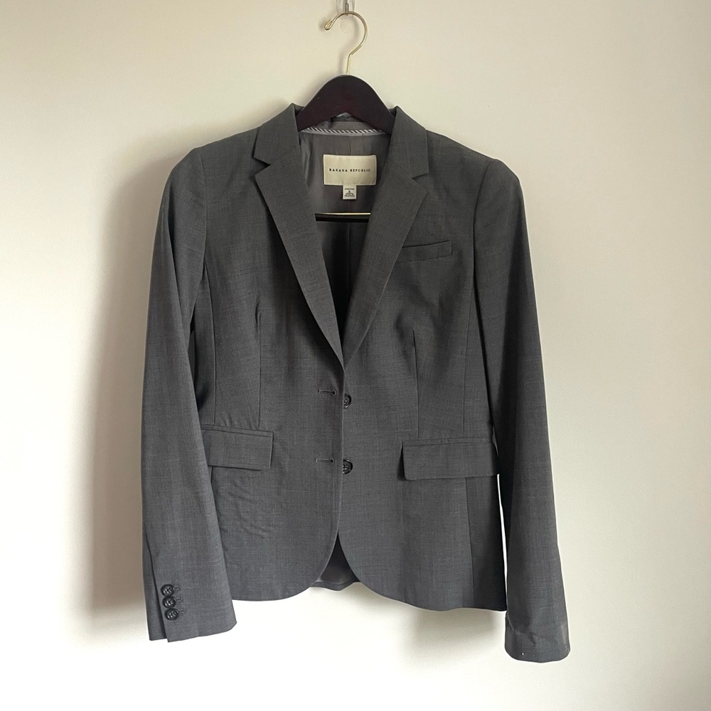 Banana Republic Gray Wool Blazer